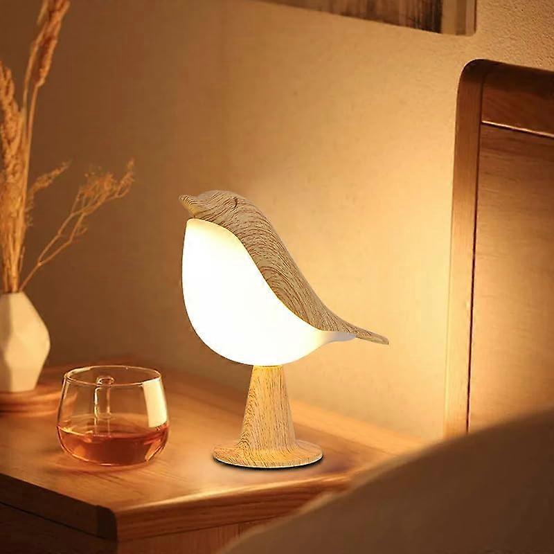 Bird Night Light with Aromatherapy Diffuser, Touch Dimming Rechargeable LED Lamp, 3 Color Temps