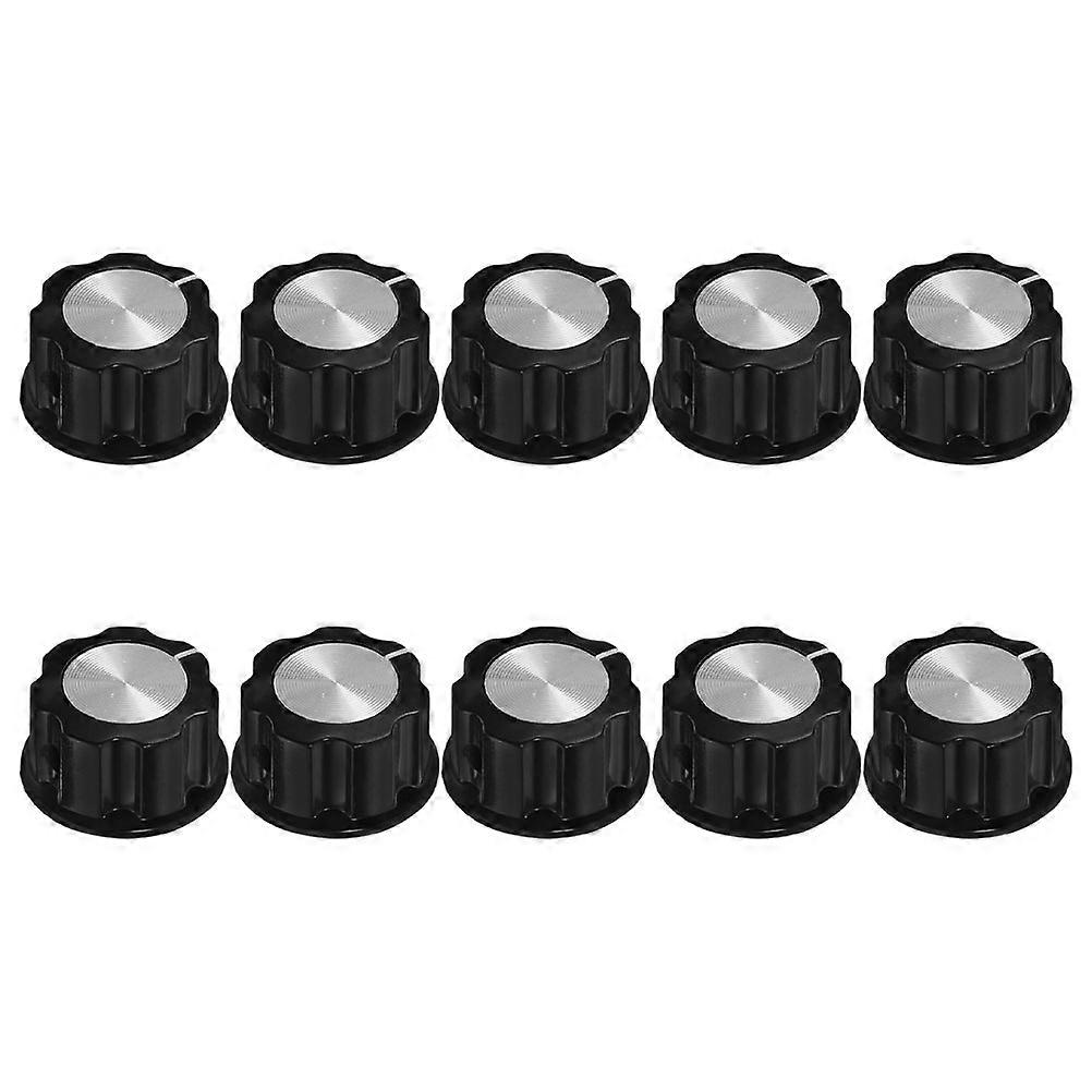 Guitar Bass Potentiometer Control Knobs Black for Volume Control 10Pcs