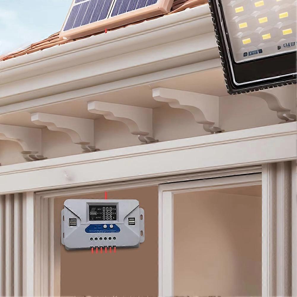 Solar Power Controller 12V/24V Solar Panel Regulator Universal Batteries Regulator for PWM 60A Solar Charge Controller