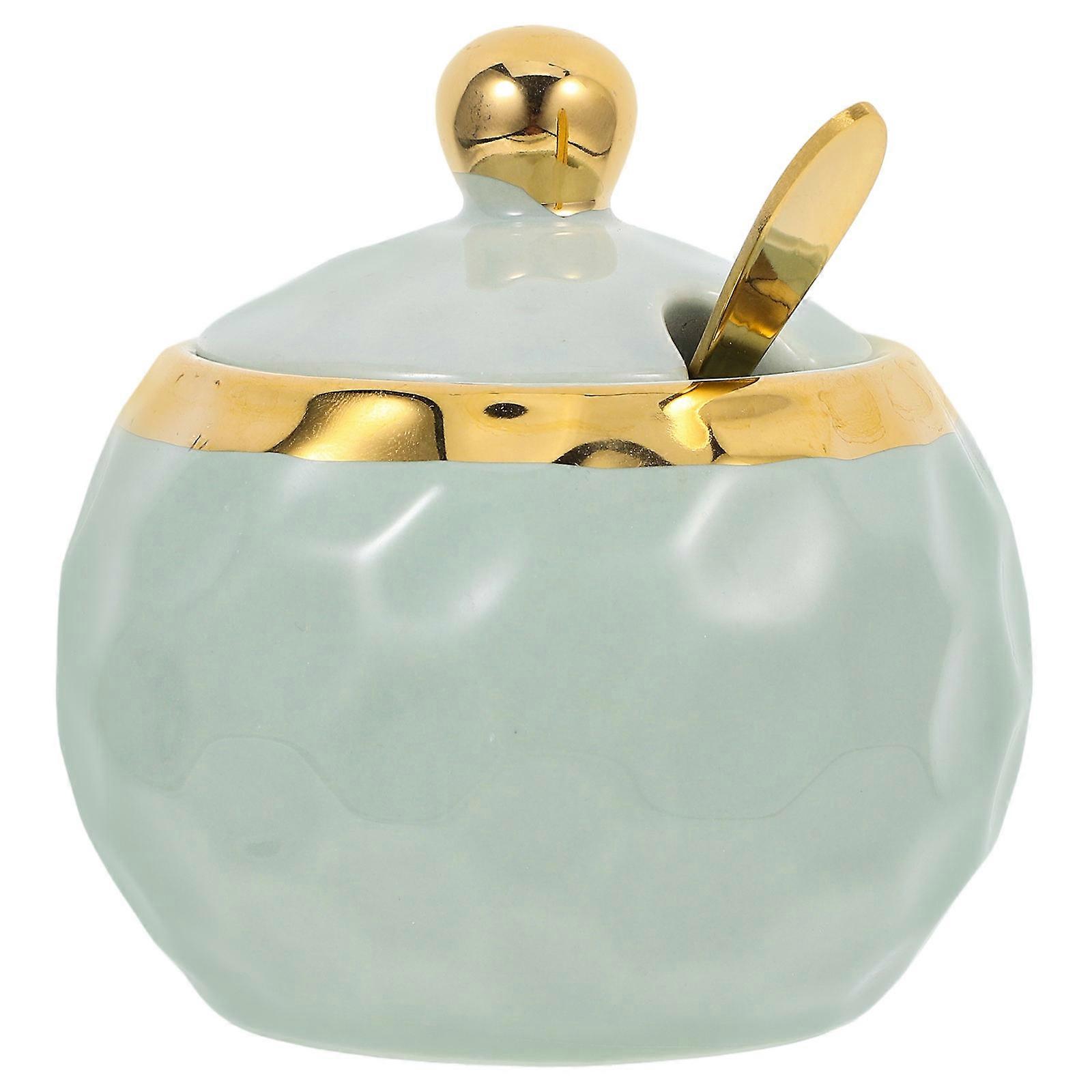 Kitchen Seasoning Jar for Storage Use 3Sets Ceramic Sugar Container