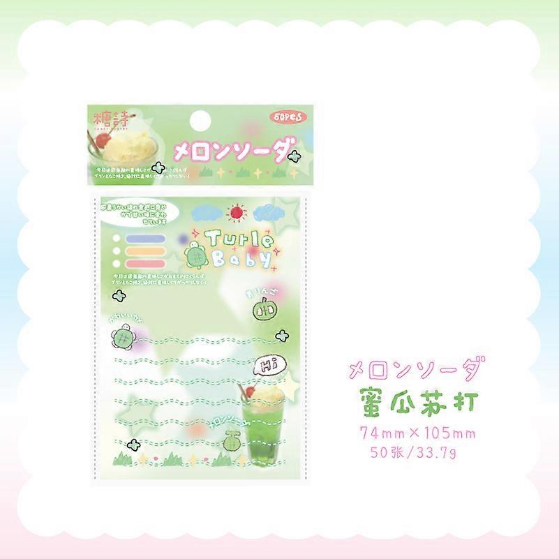 50 Sheets Cute Japanese Old-fashioned Style Memo Pads Message Paper Journal DIY Base Material Notepad School Stationery