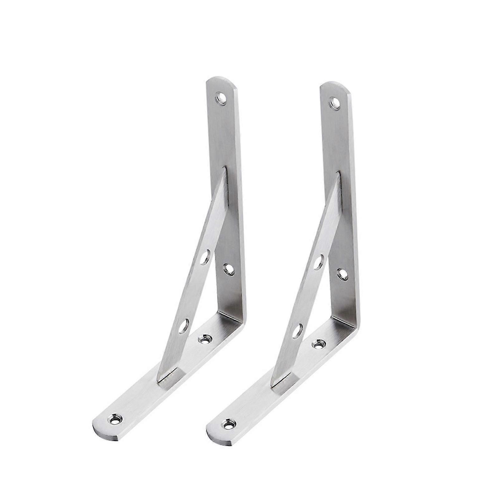 2pcs Thickened Detachable Stainless Steel Triangle Shelf Board Support Brackets
