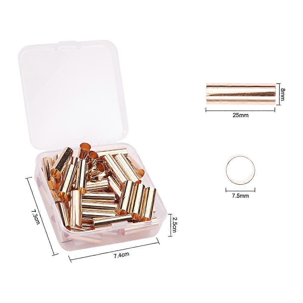 Pearlescent Beads Spacer Tube for 50Pcs DIY Bracelet Making Material