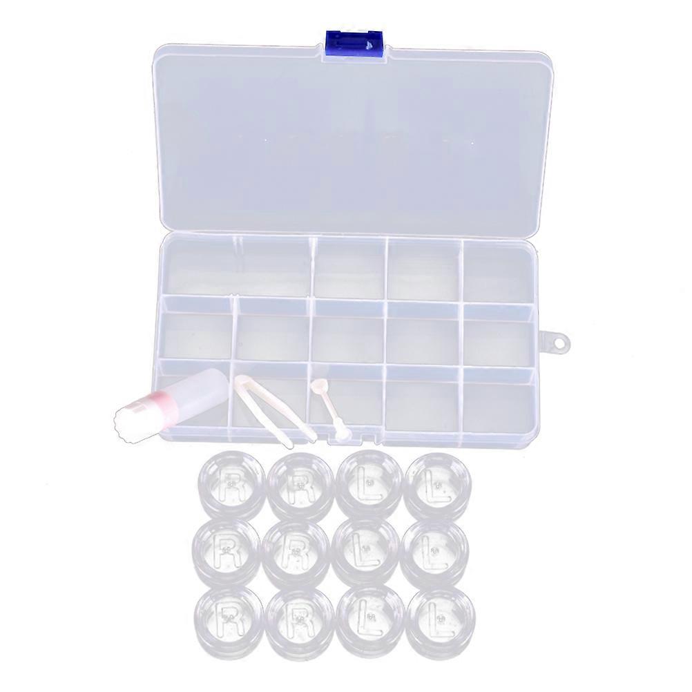 Storage Case Transparent Lens Box with Tweezer
