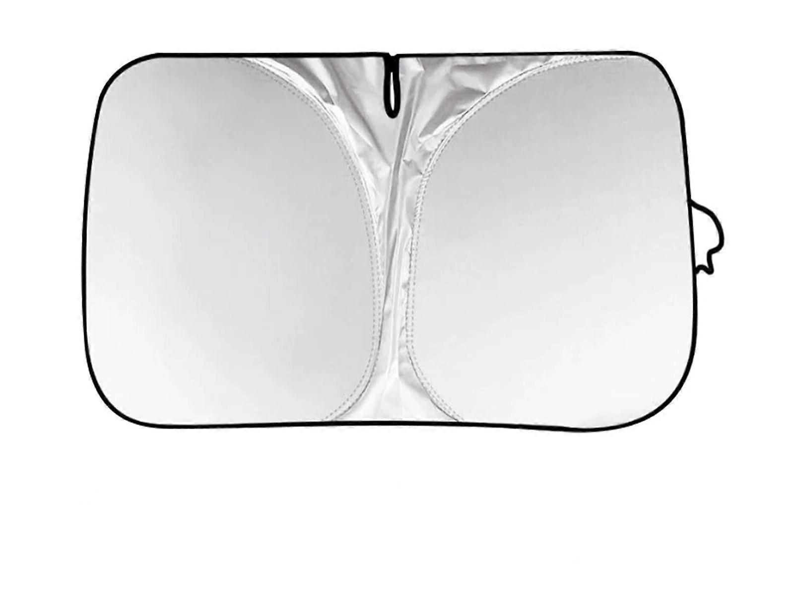 Car Windshield Sun Shade Foldable Front Window UV Protection HeatInsulating Titanium Silver