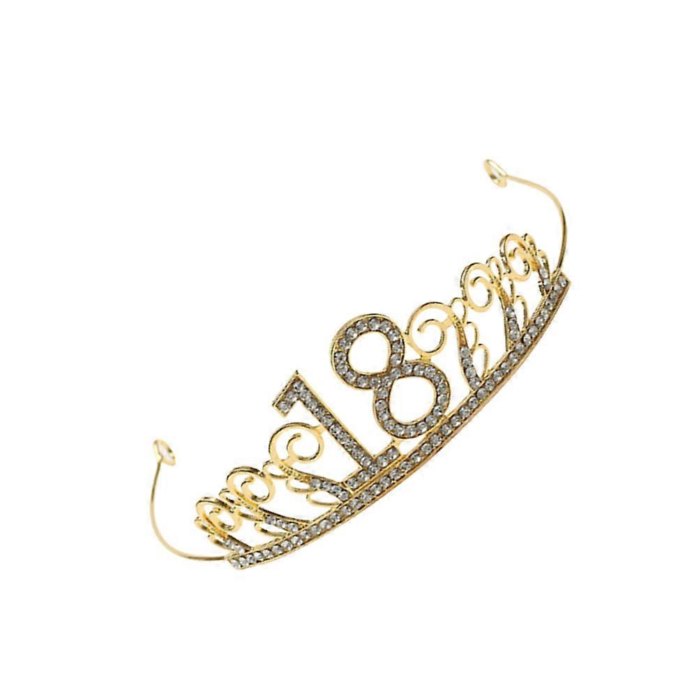 Cake Crown Elegant Rhinestone Cake Topper for Birthday Decorations