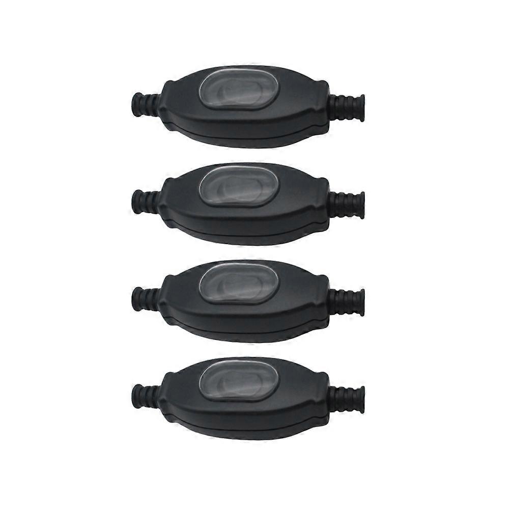 Waterproof Switch Double Line Accessories for Home 4Pcs Black Practical Use