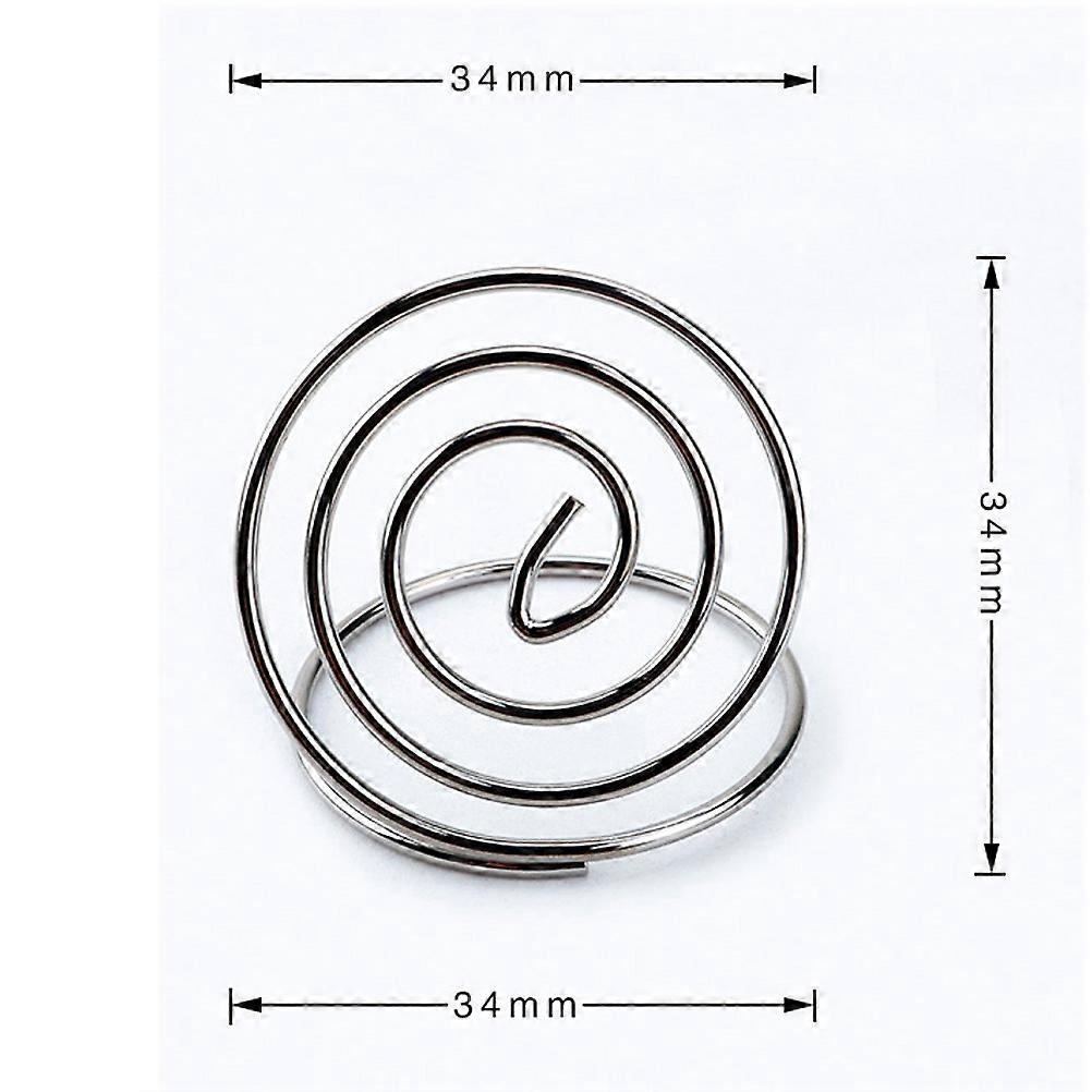 Table Number Holders Stainless Steel Note Pad Holder for 10Pcs Silver