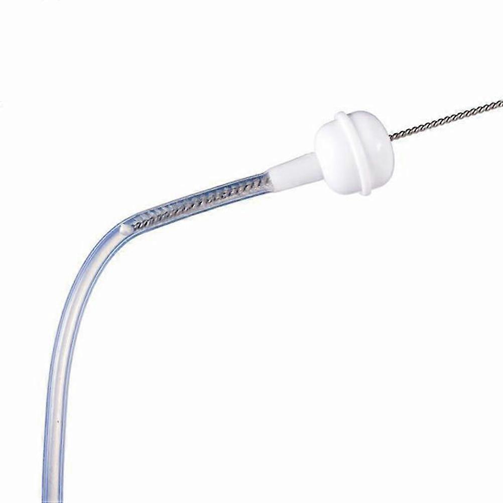 Silver Stainless Steel Straw Brush for Cleaning Use Practical 20Pcs Set