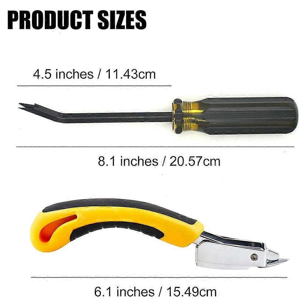 Heavy Duty Staple Remover with Ergonomic Handle - 3 Pack