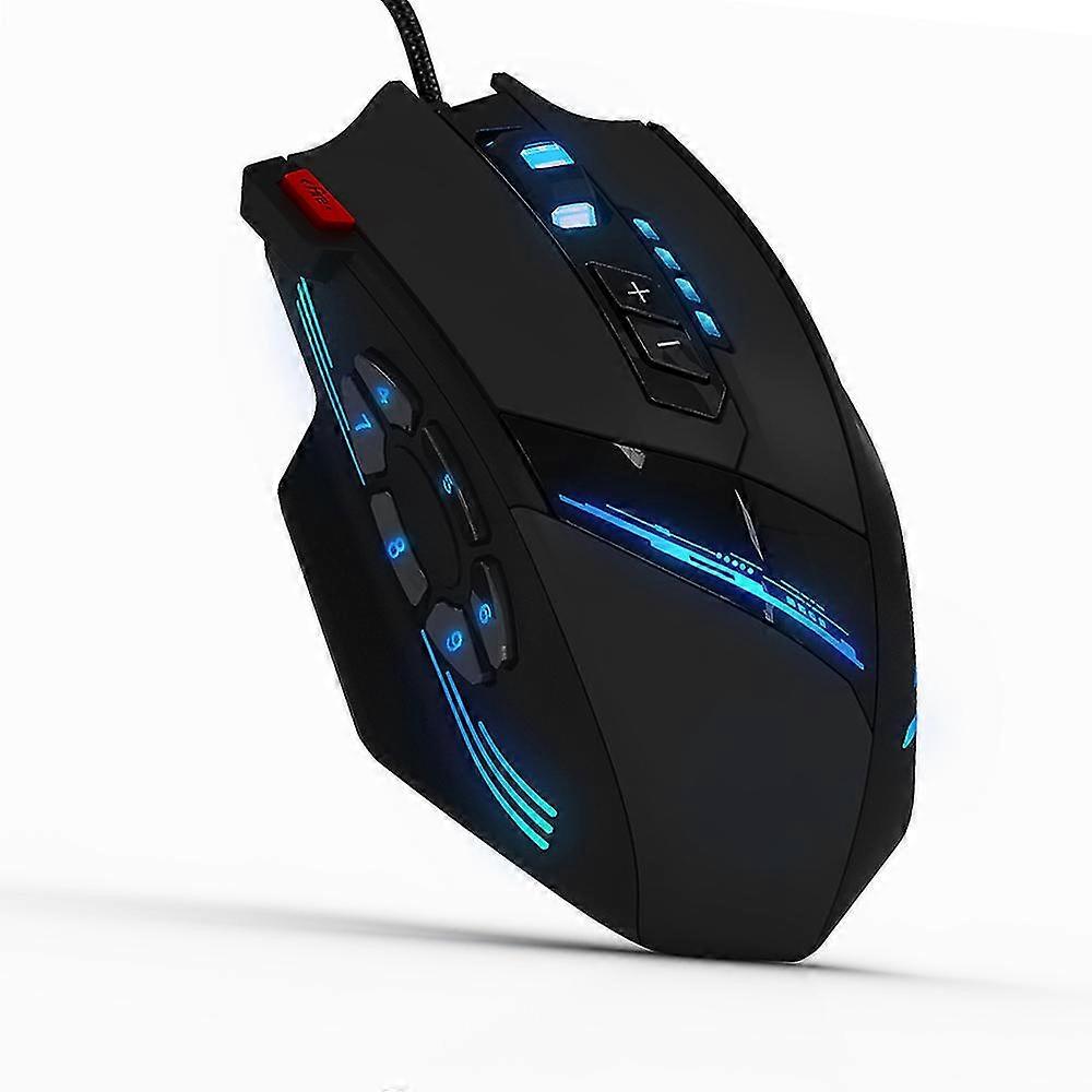 Wired Usb Optical Gaming Mouse 12 Programmable Buttons Computer Game Mice 26-27s