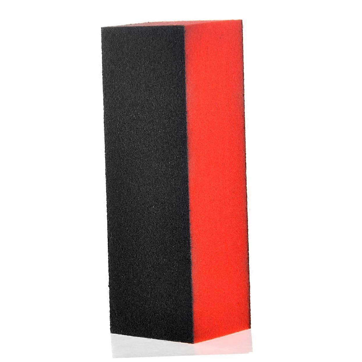 10pcs 3Sided Nail Buffer Block Set, Washable Sponge Nail File, Black and Red for Manicure