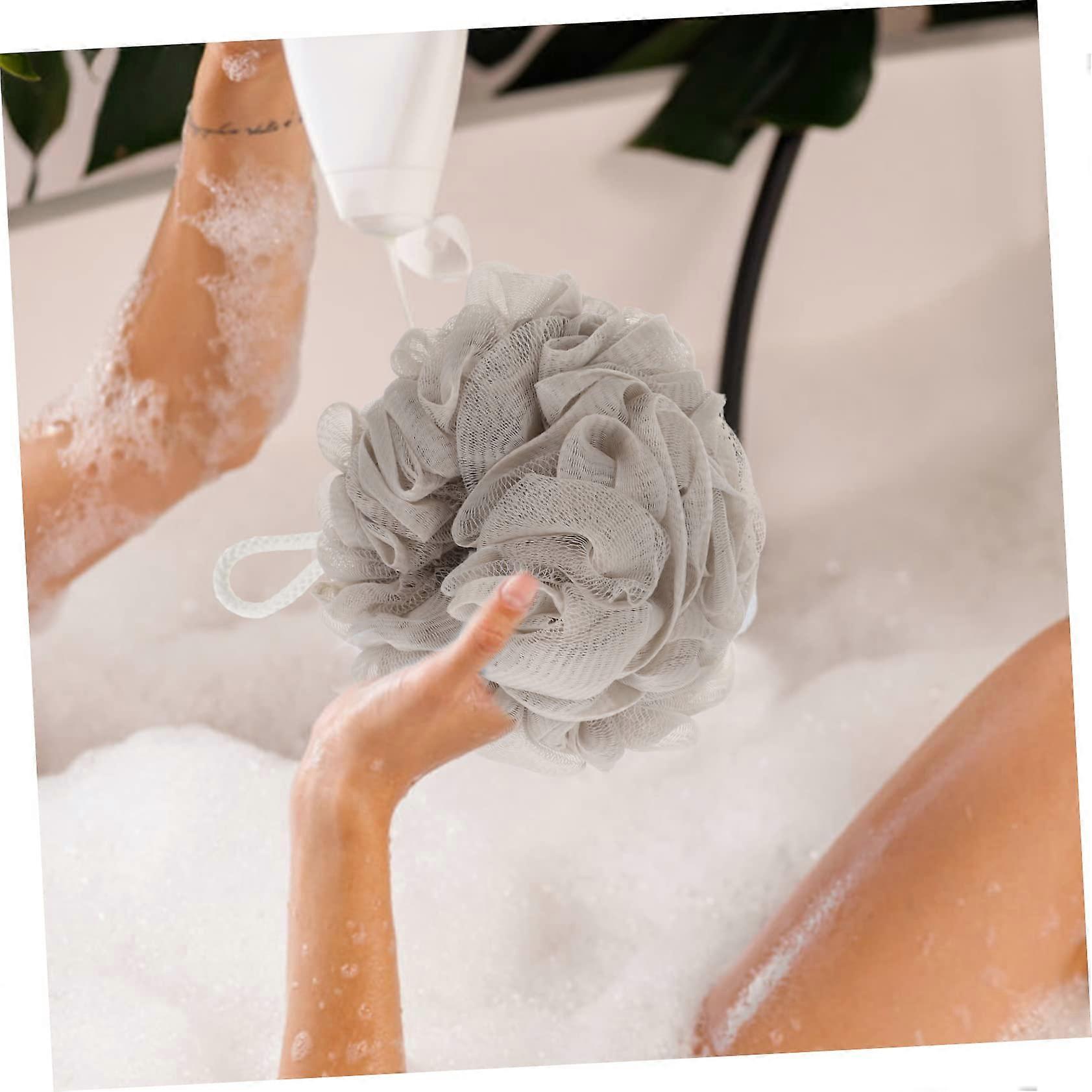 Bath Loofah with Lanyard, Soft Mesh Shower Sponge for Gentle Exfoliation, QuickDrying, 6 Pack