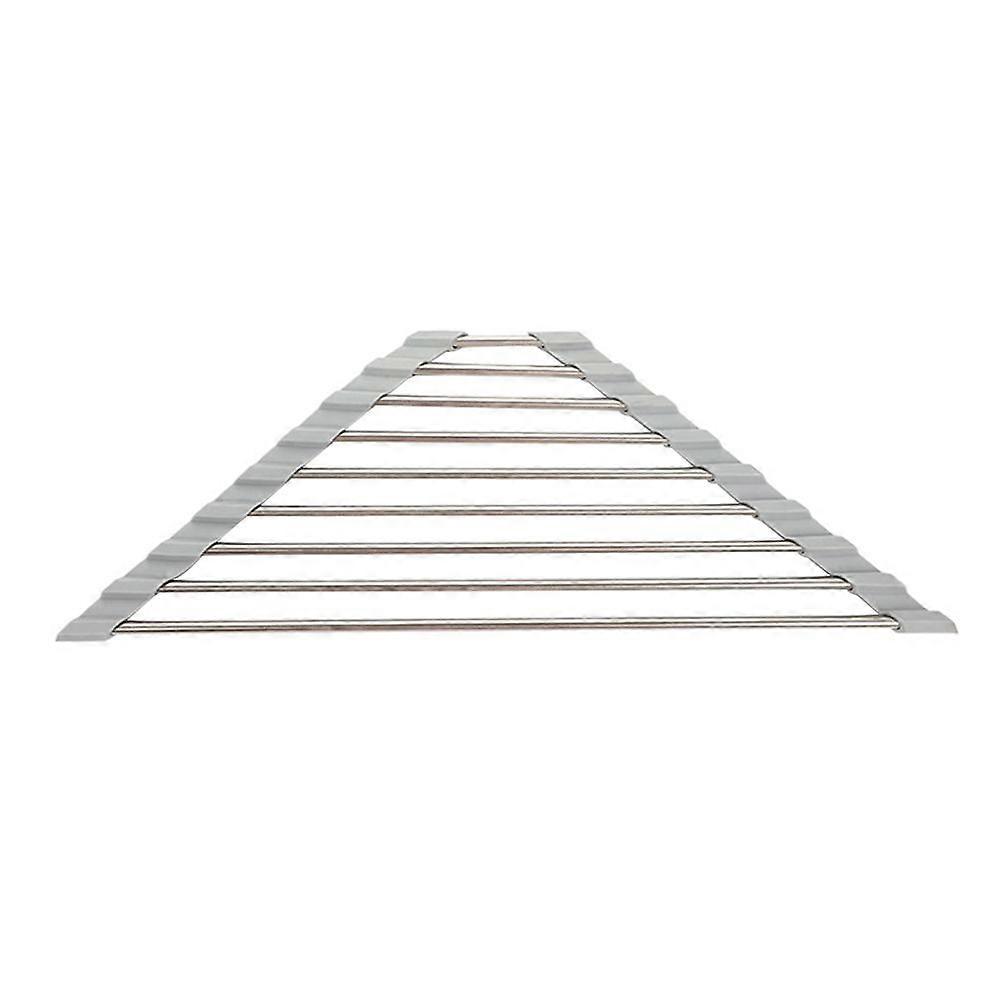 Sink Corner Drying Rack Triangular Sponge Holder Sink Roll-up Drying Rack