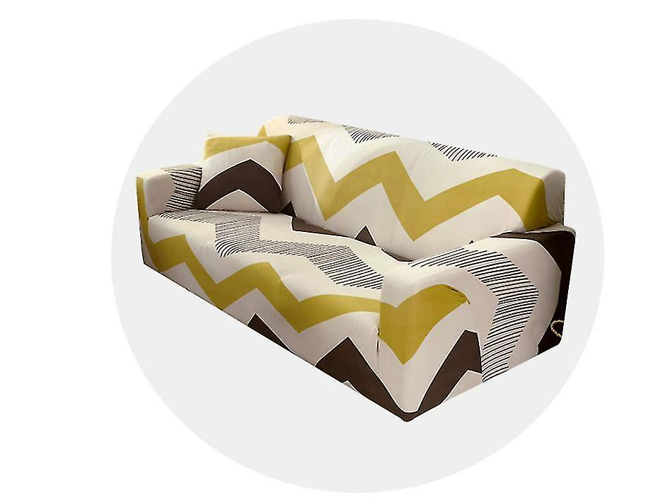 Sofas For Living Room,sofa Covers Stretch Settee Couch Cover Patterned Slipcovers 4 Seater(yellow)