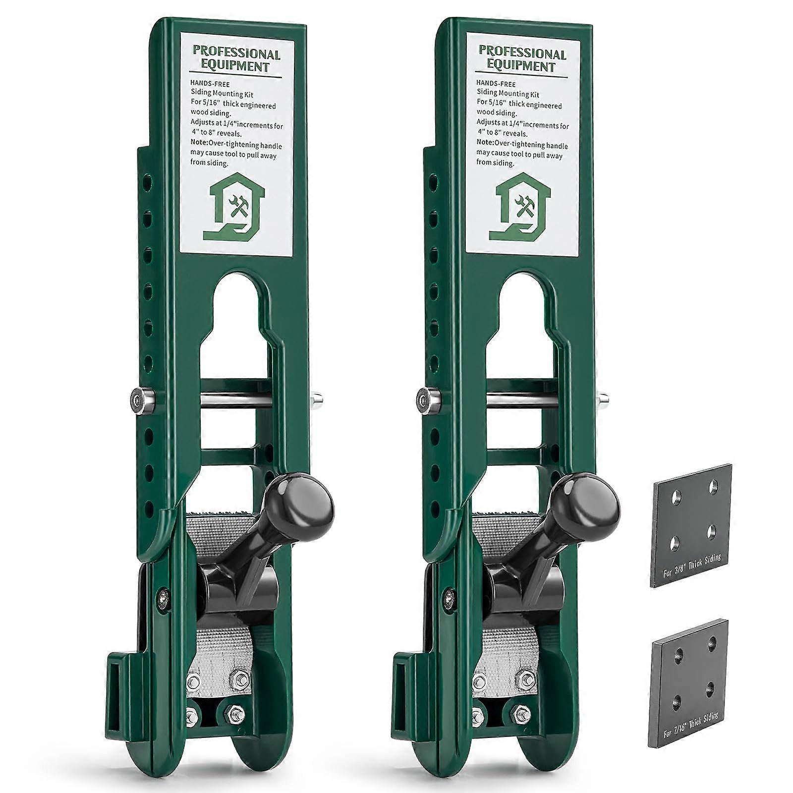 Siding Installation Tools with Adjustable Siding Hooks 5/16 3/8 7/16, Lap Gauge Vinyl  Kit 2 Pack