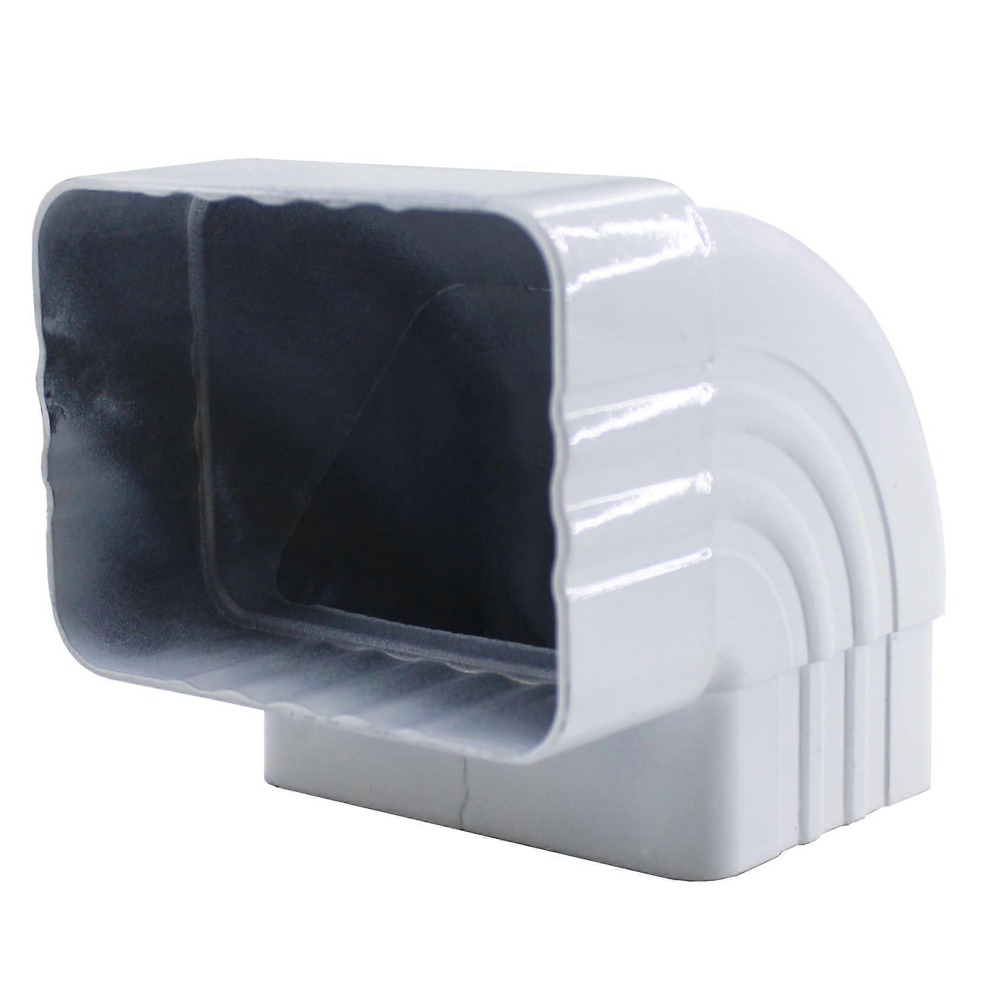 90 Degree Aluminum Gutter Elbow 3x4 White Downspout Elbow for Efficient Water Redirection