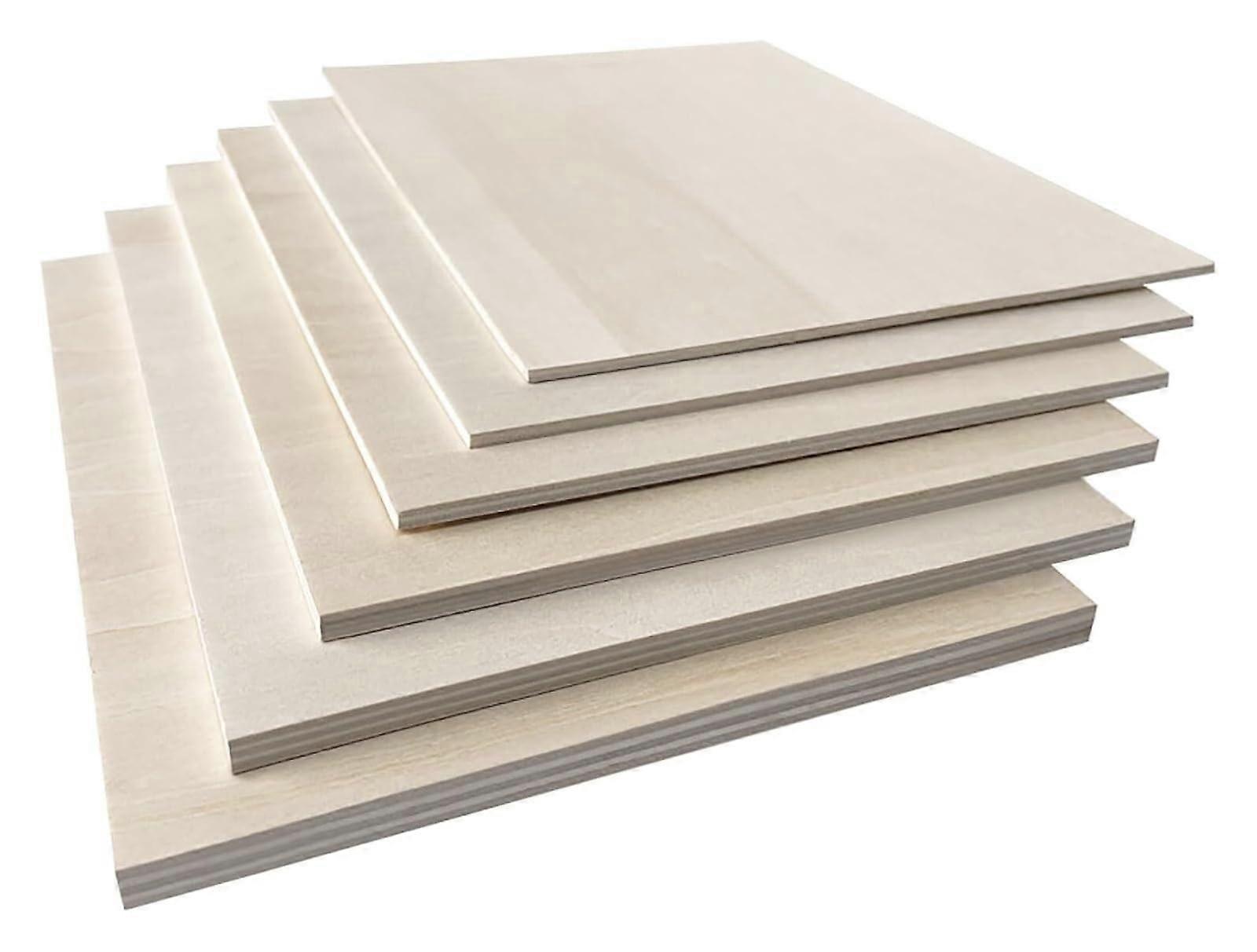 Basswood Sheets 5 Pack Smooth Surface for Laser Engraving Cutting Crafts and Model Making