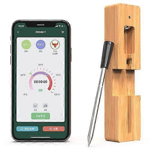 Wireless Meat Thermometer with App Control, 500Ft Long Range, Waterproof Probe for BBQ Grill Smoker