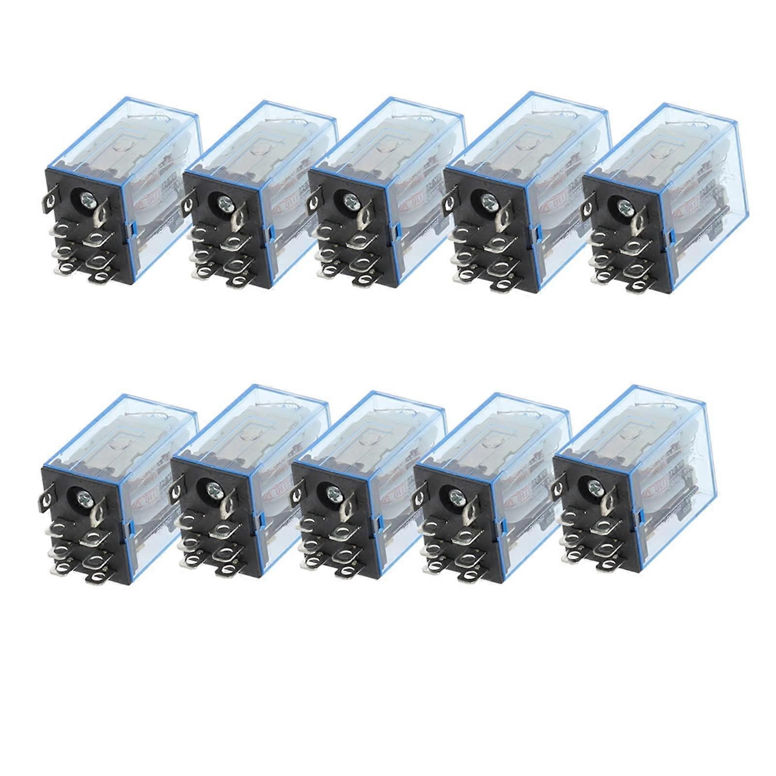 10Pcs Relay LY2NJ 8 Pin DPDT 36V DC 10A  Current Durable Coil Multi Voltage Industrial Control