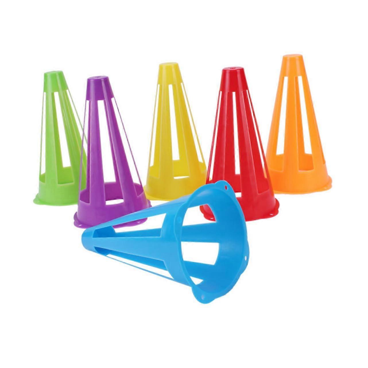 6Pcs Soccer Training Cones Lightweight Stackable Agility Markers for Football and Roller Skating