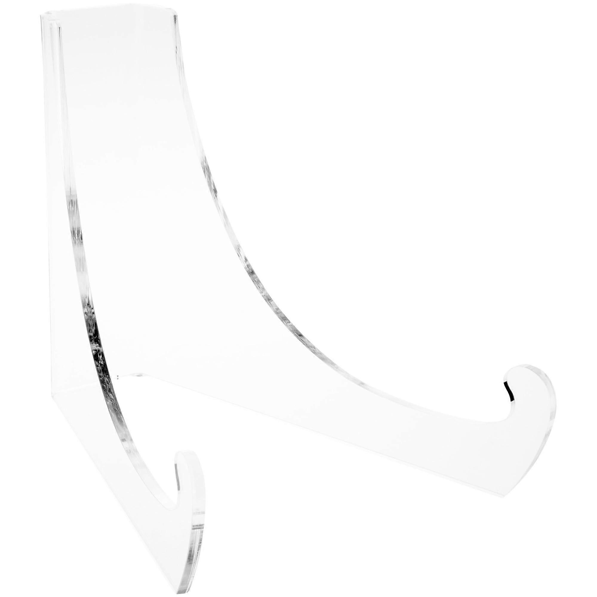 Acrylic Display Easel 2 Pack with Extra Deep Support Ledges for Secure Bowl or Plate Display