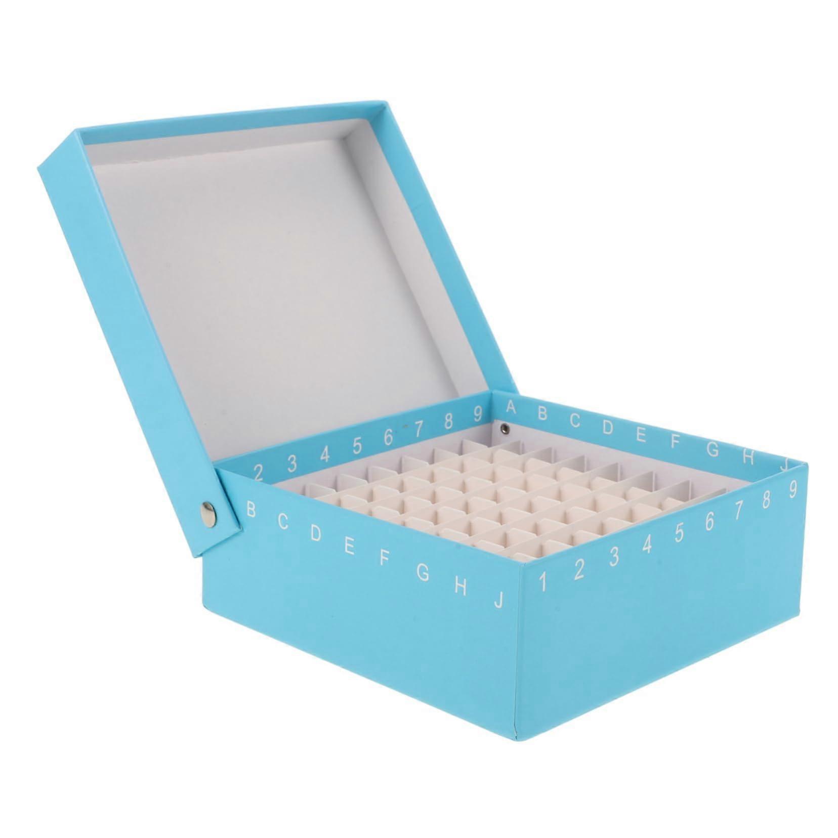 Microcentrifuge Tube Storage Box 81Grid Freezer Rack Paper Material Leakproof MultiGrid Design