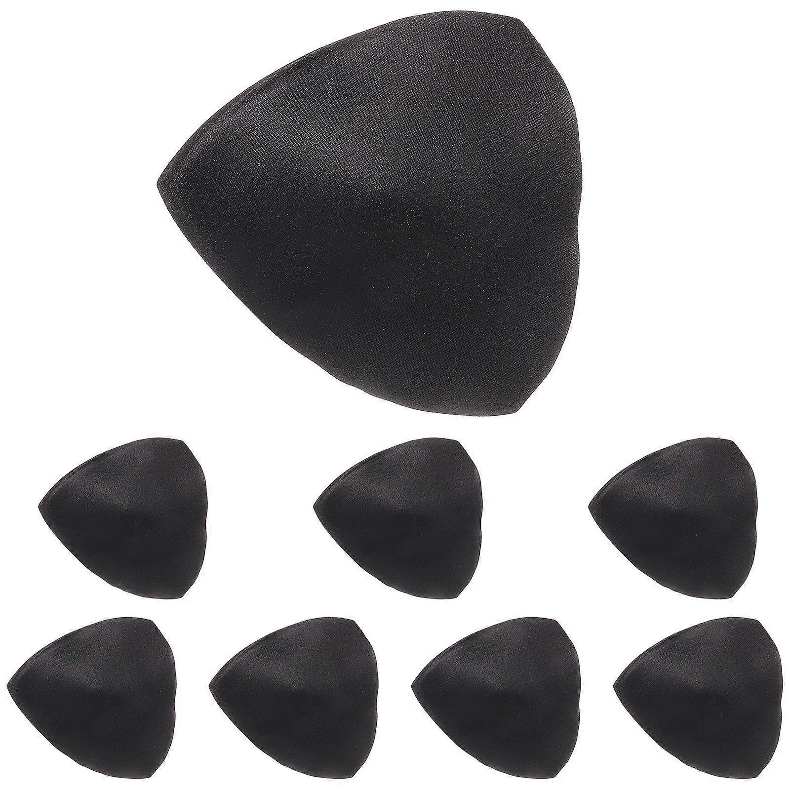 4Pair Removable Cup Bra Pad Insert Pads Underwear Accessories(Black)