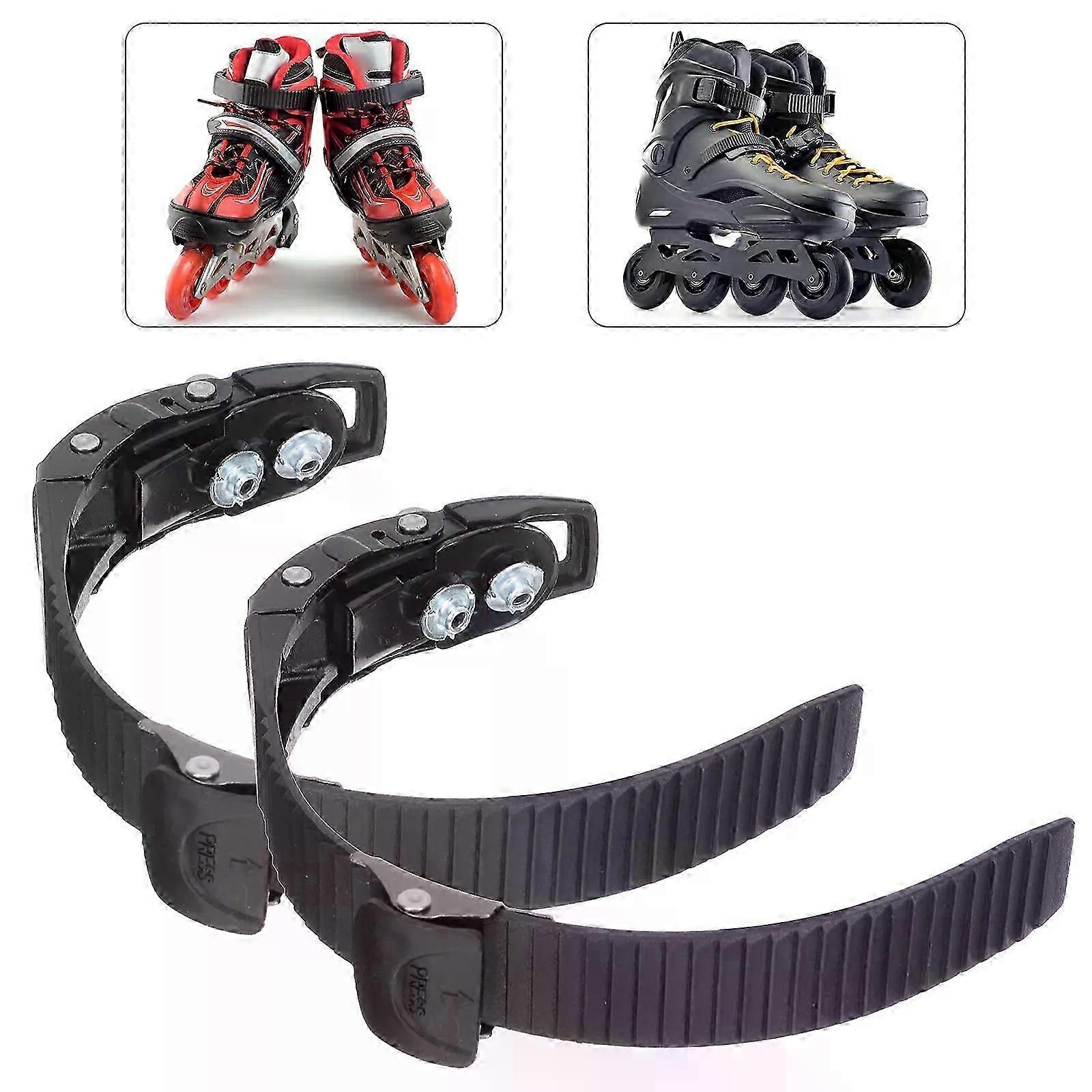 2-Pack Roller Skate Straps, Plastic Skateboard Accessories, Replaceable Fixing Tools, Adjustable Straps