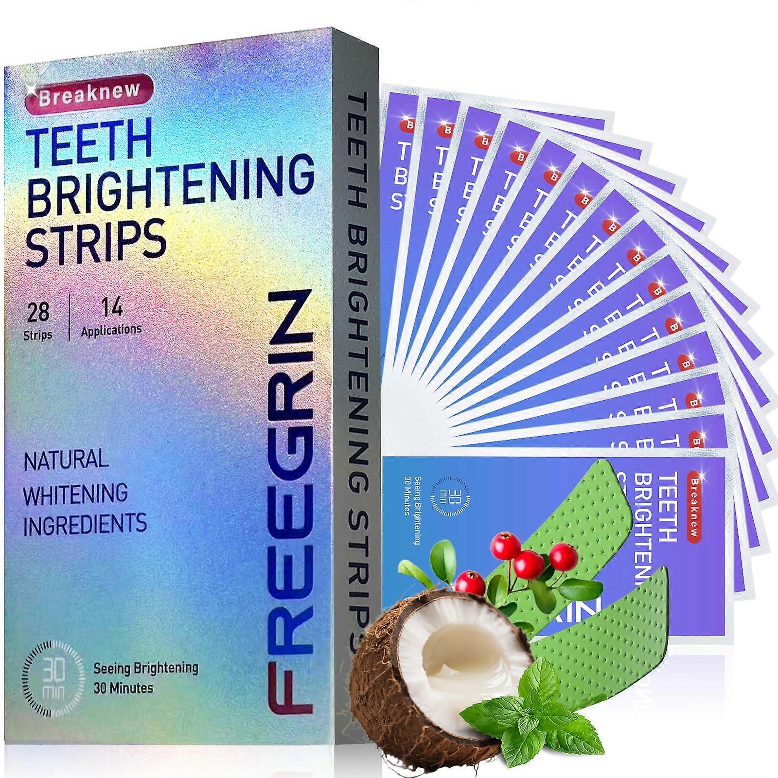 Teeth Whitening Strips 28 Pack, Peroxide  Enamel Safe Teeth Whitener Kit for Sensitive Teeth