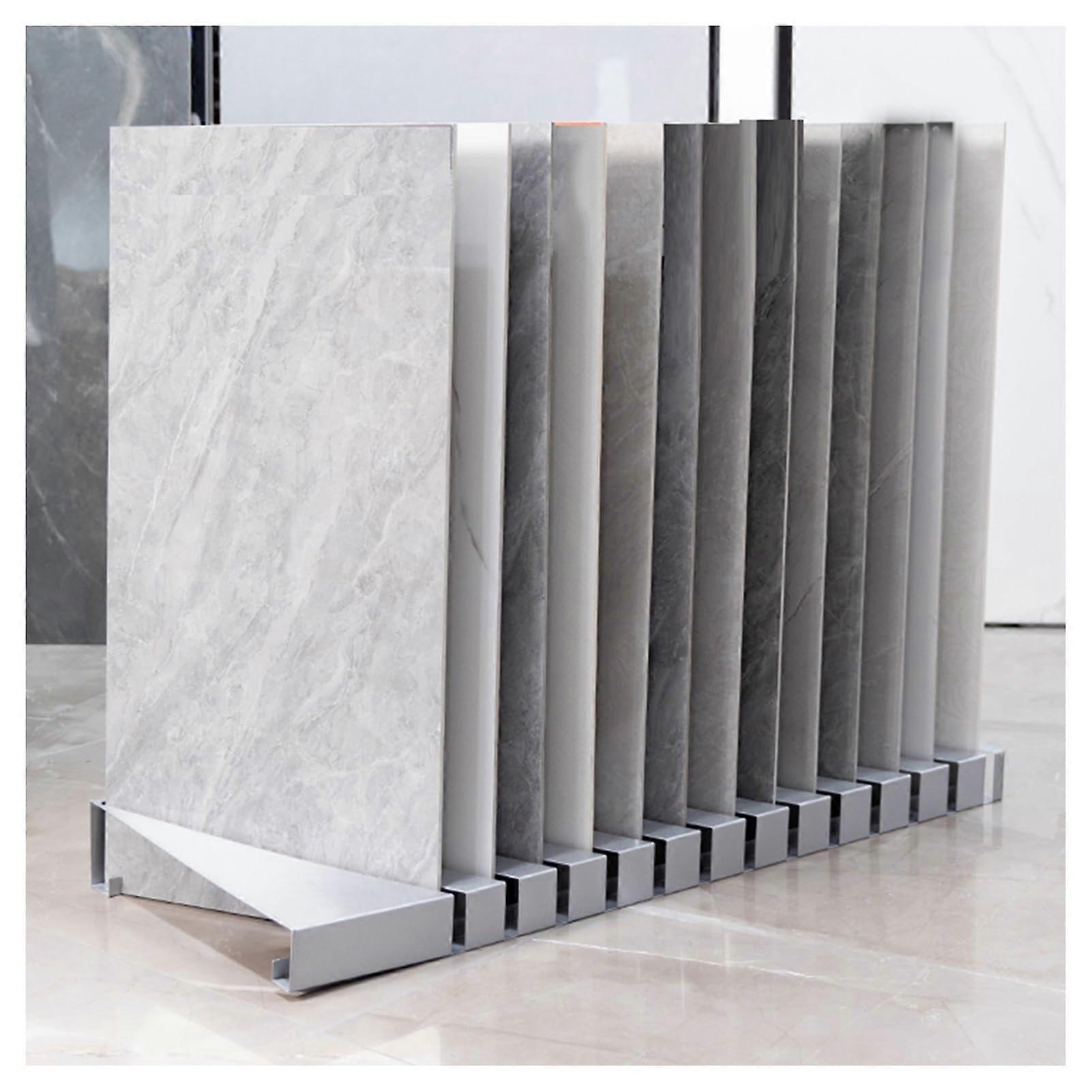 Metal Floor Tile Display Rack for 13 Tiles with Clear Sample Visibility and Durable SpaceSaving Design