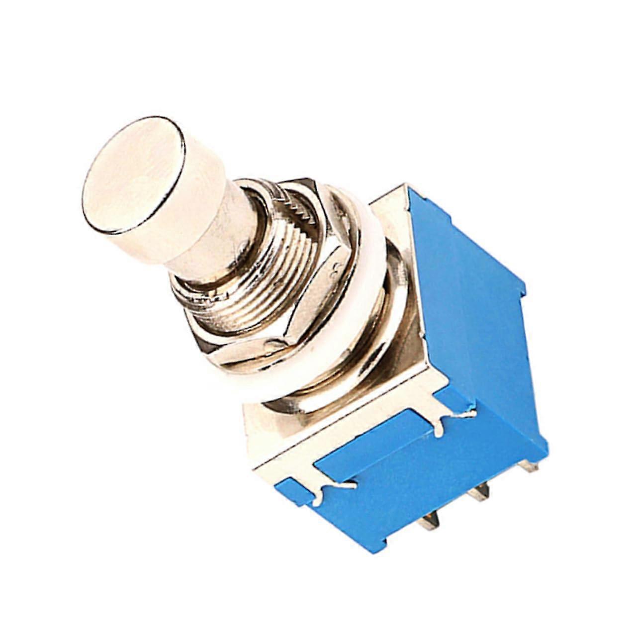 Metal Latching Guitar Pedal Footswitch with Pin Style for Amplifiers, Single Button Durable Design