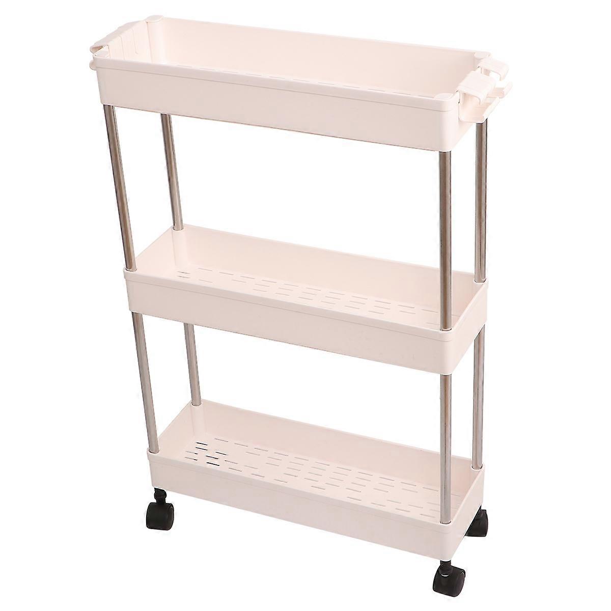 Kitchen Rack Bathroom Storage Rack for Storage Use 1Pcs White Plastic