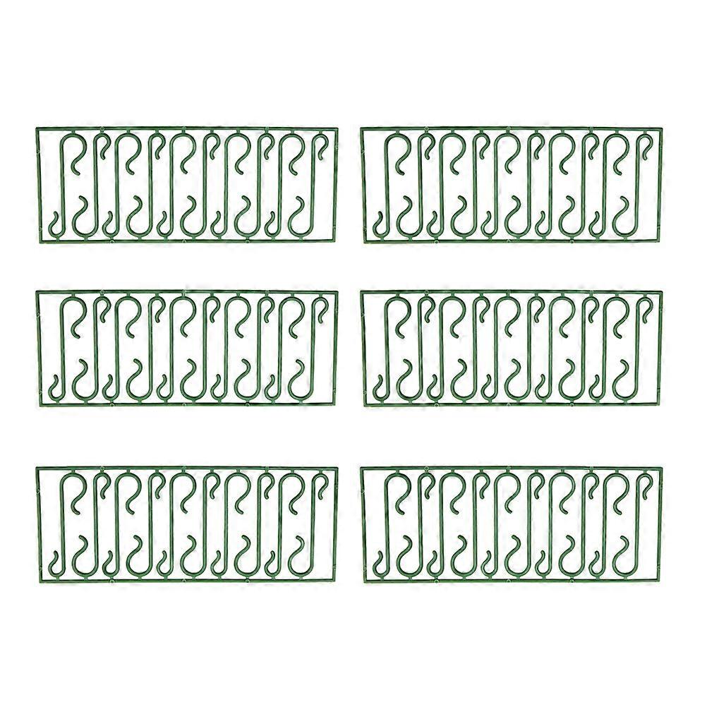 Christmas Hanging Hook Plastic S-Shaped Hooks for Hanging 200Pcs Green