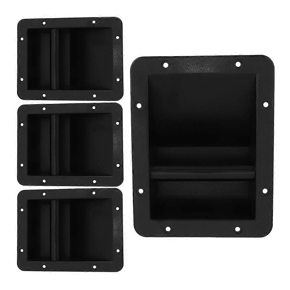 Black Speaker Handle for Speaker Plastic Replacement 4Pcs Handle Set