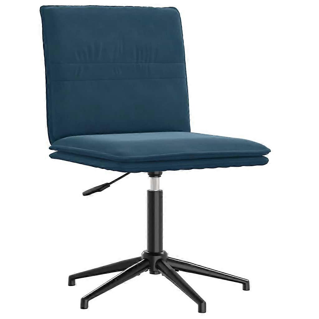 vidaXL Eetkamerstoel fluweel blauw