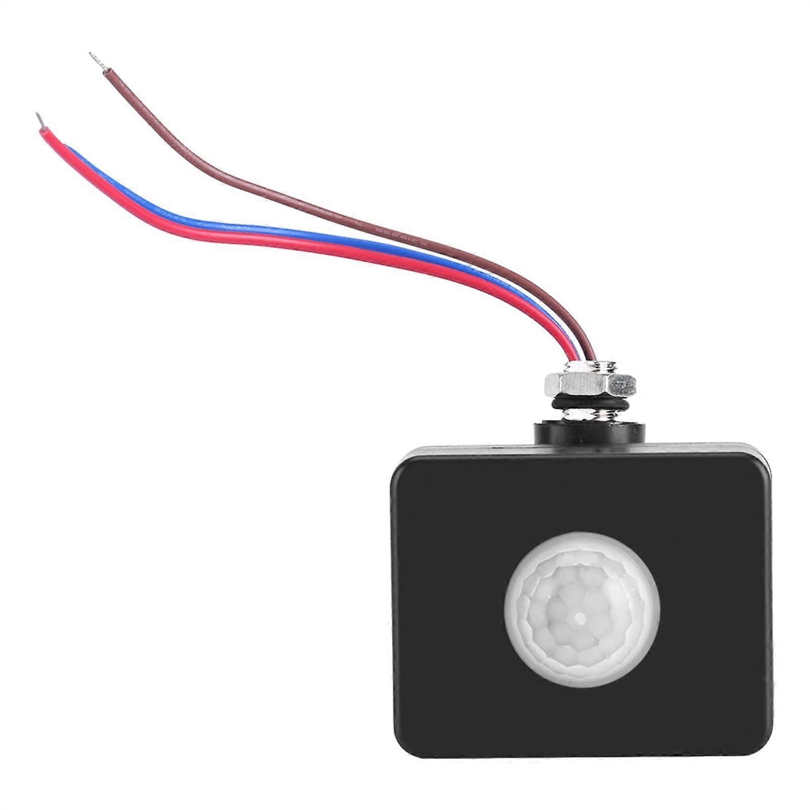 Motion Sensor Light Switch Outdoor Motion Detector IP54 Waterproof Wall Mounted Smart Control Black