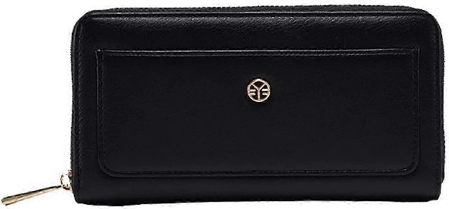 Large Multiple Compartments Women's PU Leather Purse with Zip