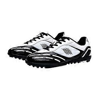 Fußballschuhe für Kleinkinder, Fußballschuhe für Jungen und Mädchen, Sportschuhe für drinnen und draußen, Fußballschuhe für Jungen, Weiß, 19–19,5 Jahre