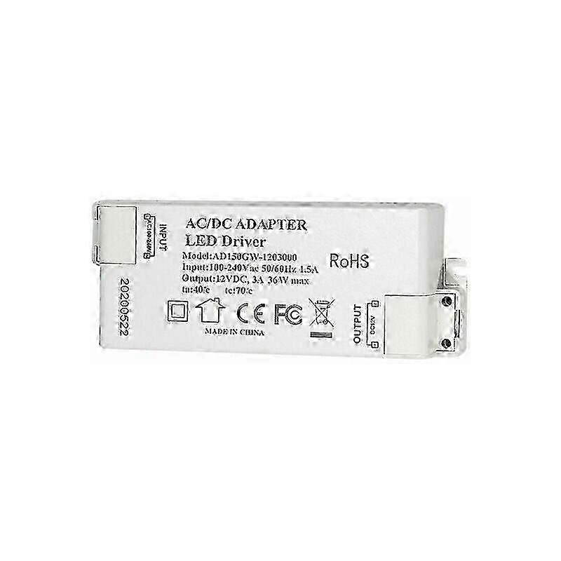 Transformateur LED compatible 2026, 36 W, driver 12 V