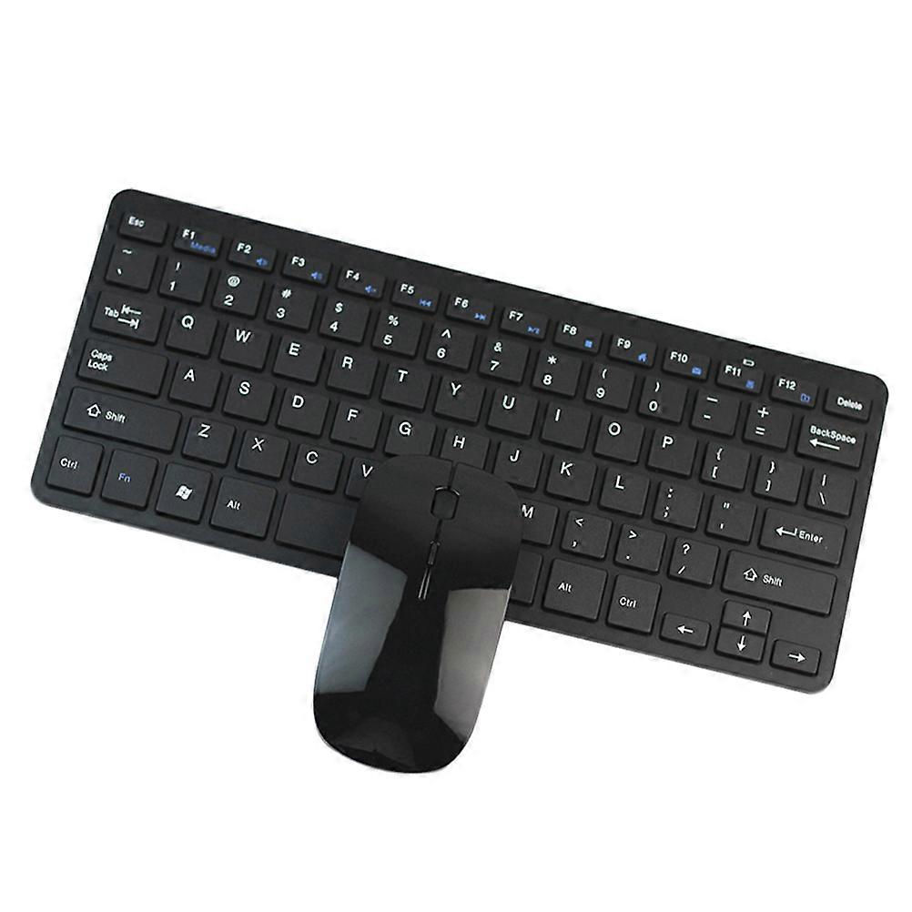 Computer Wireless Keyboard 2.4g Keyboard for Computer Use Ultra-Thin Black Mouse