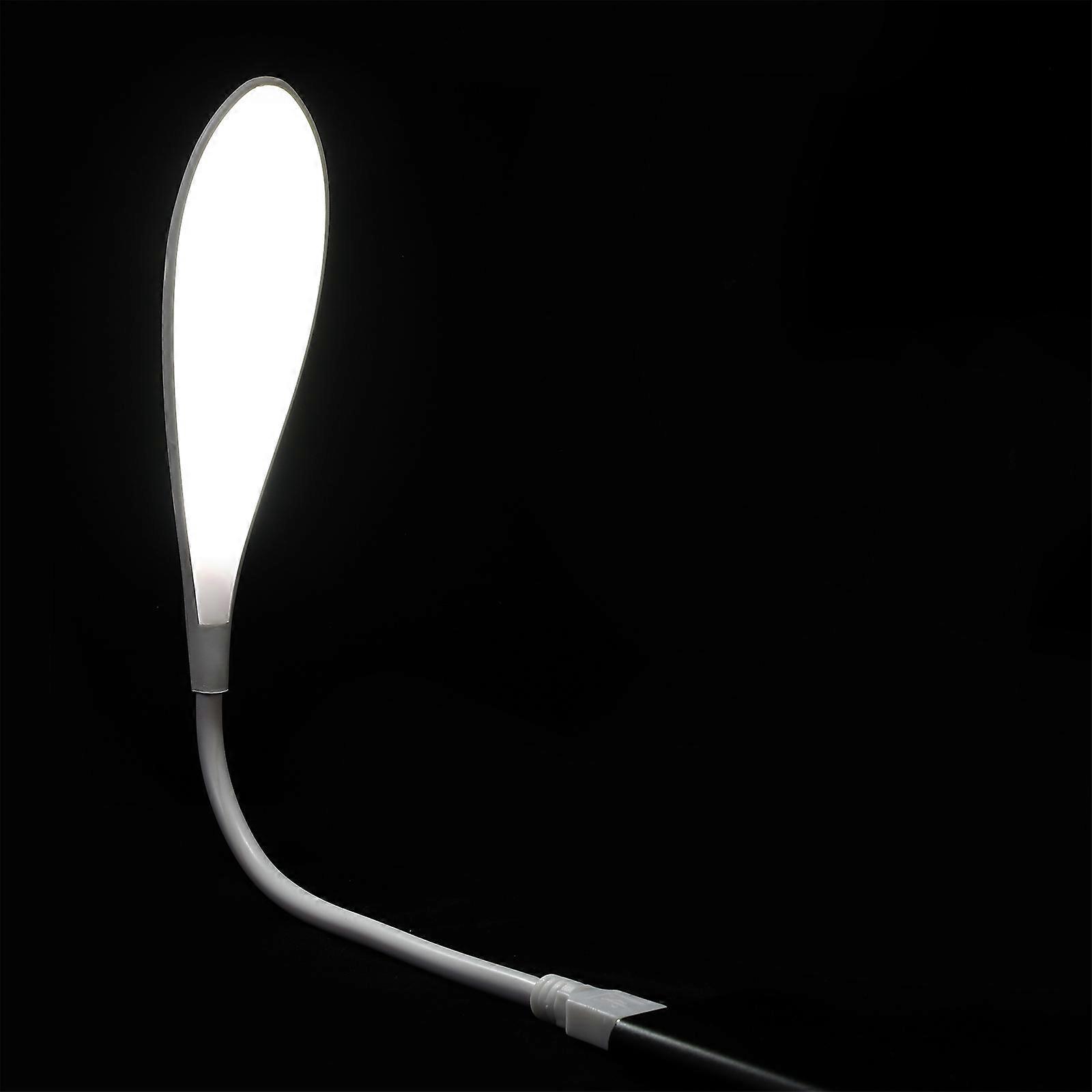 USB Computer Light Laptop LED Lamp for Reading with Bendable Arm White