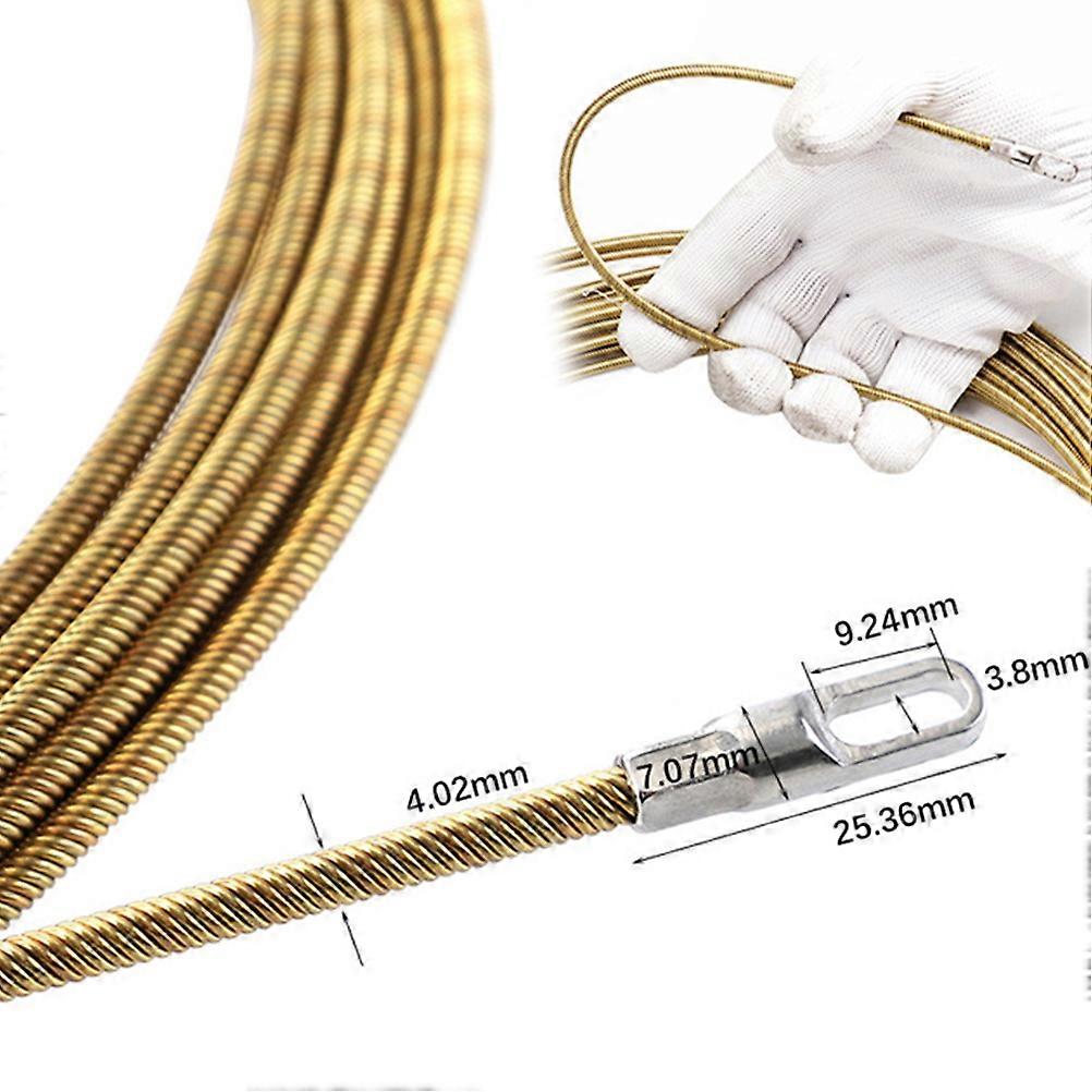 Cable Puller Electrical Threader Tool for Cable 5M Metal Golden