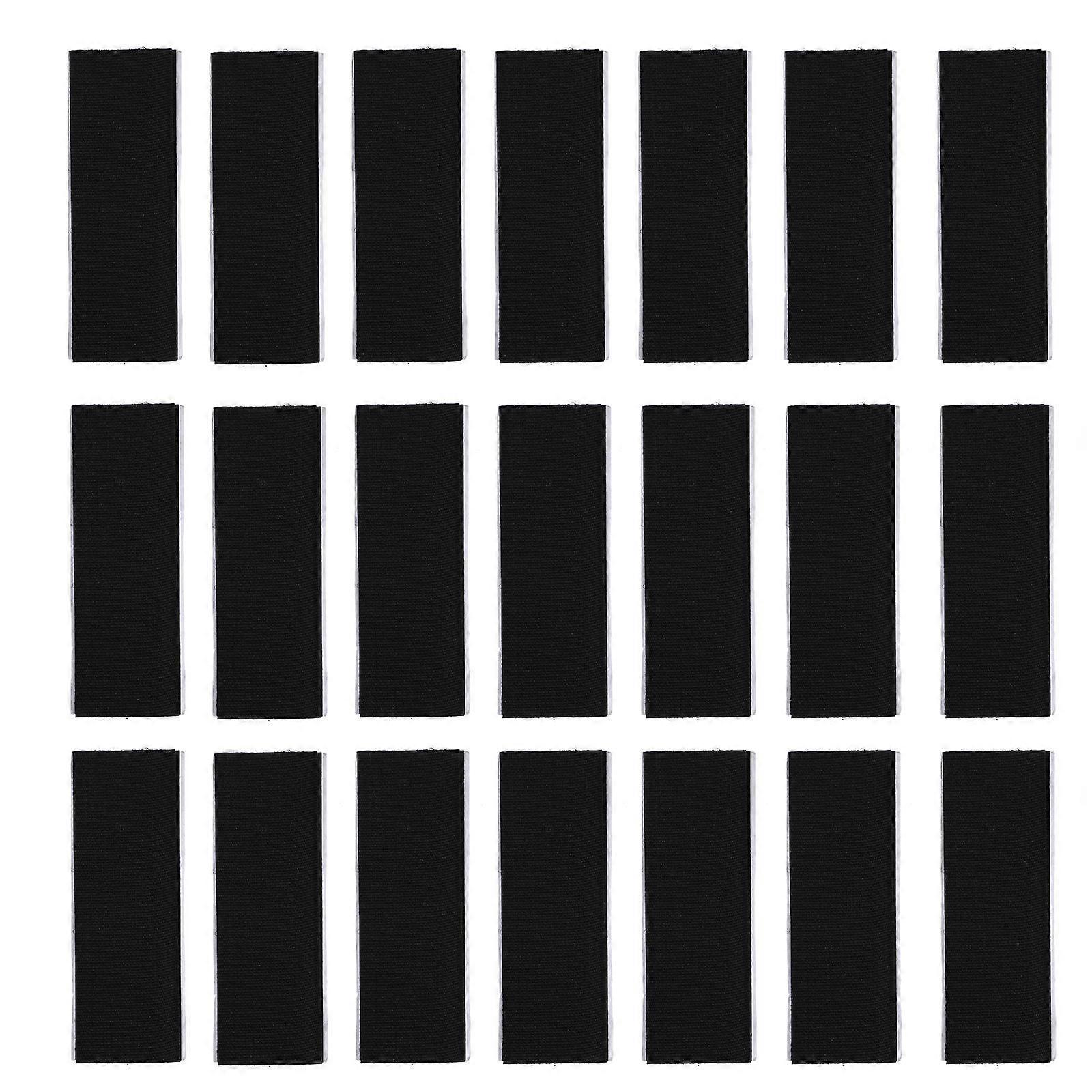 Black Back Adhesive Hook and Loop Strip Fasteners for Fixing 100Pcs Set
