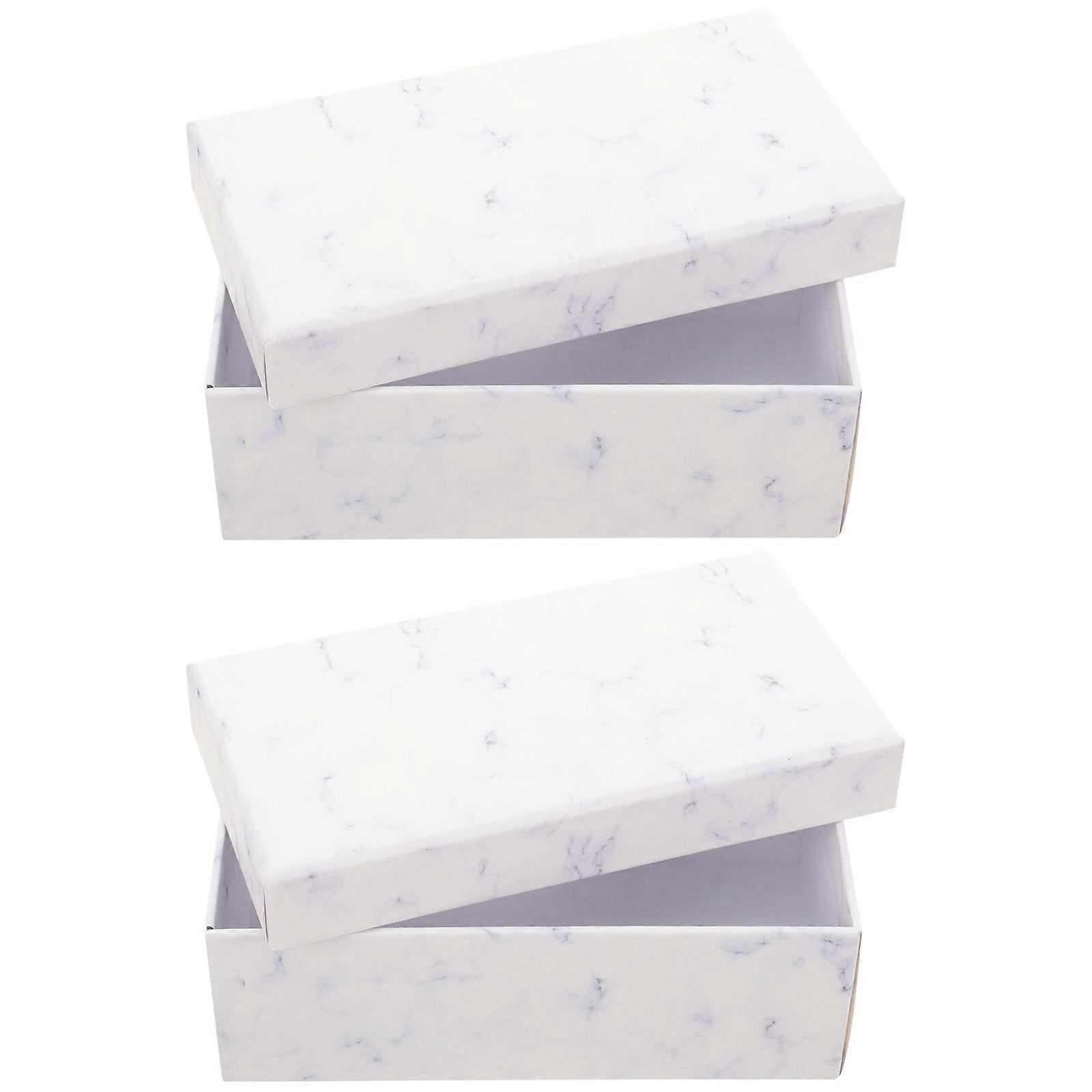 Empty Jewelry Boxes Gift Packaging Rectangular Luxury Christmas 2Pcs
