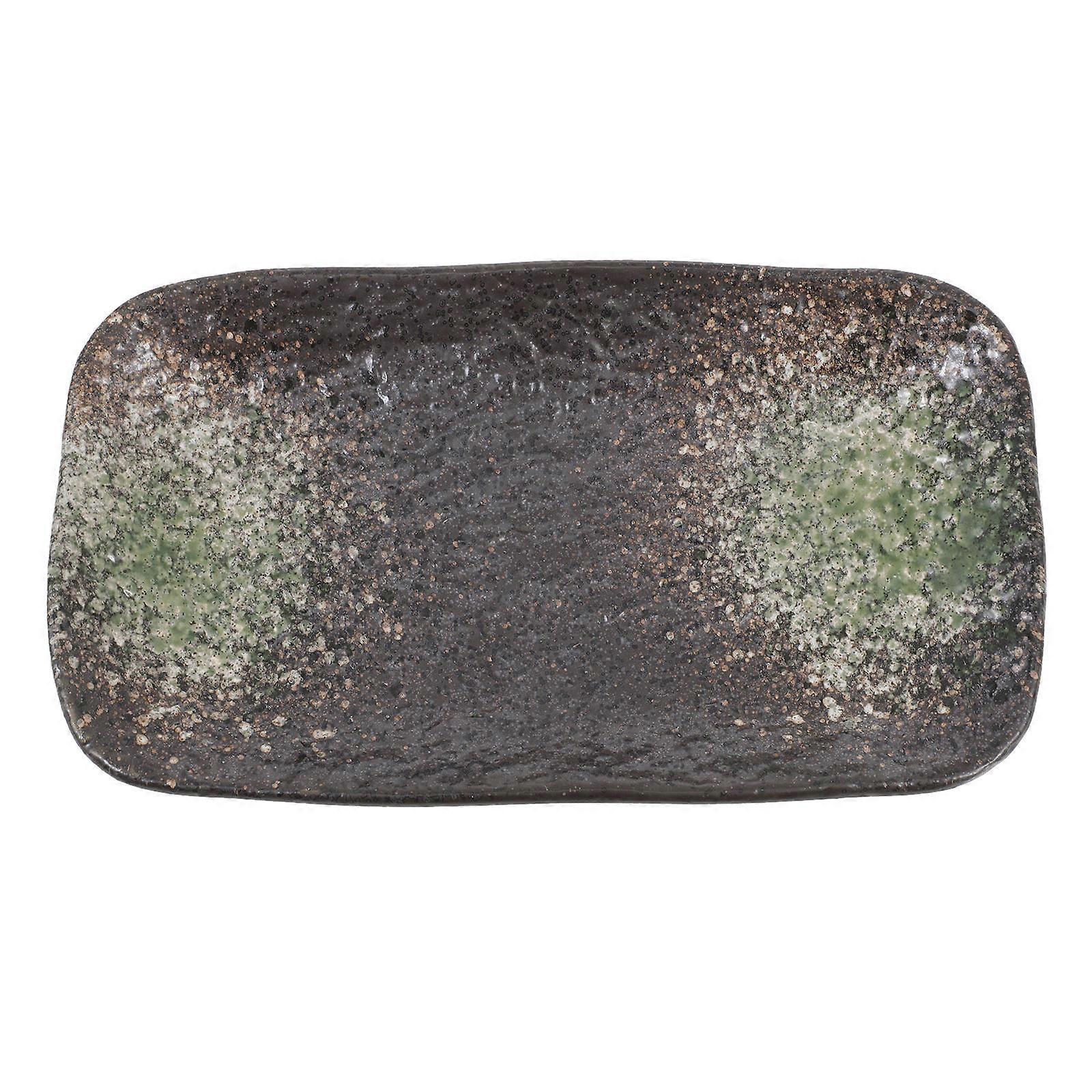 Sushi Dish Ceramic Plate for Serving 1Pcs Dark Plate