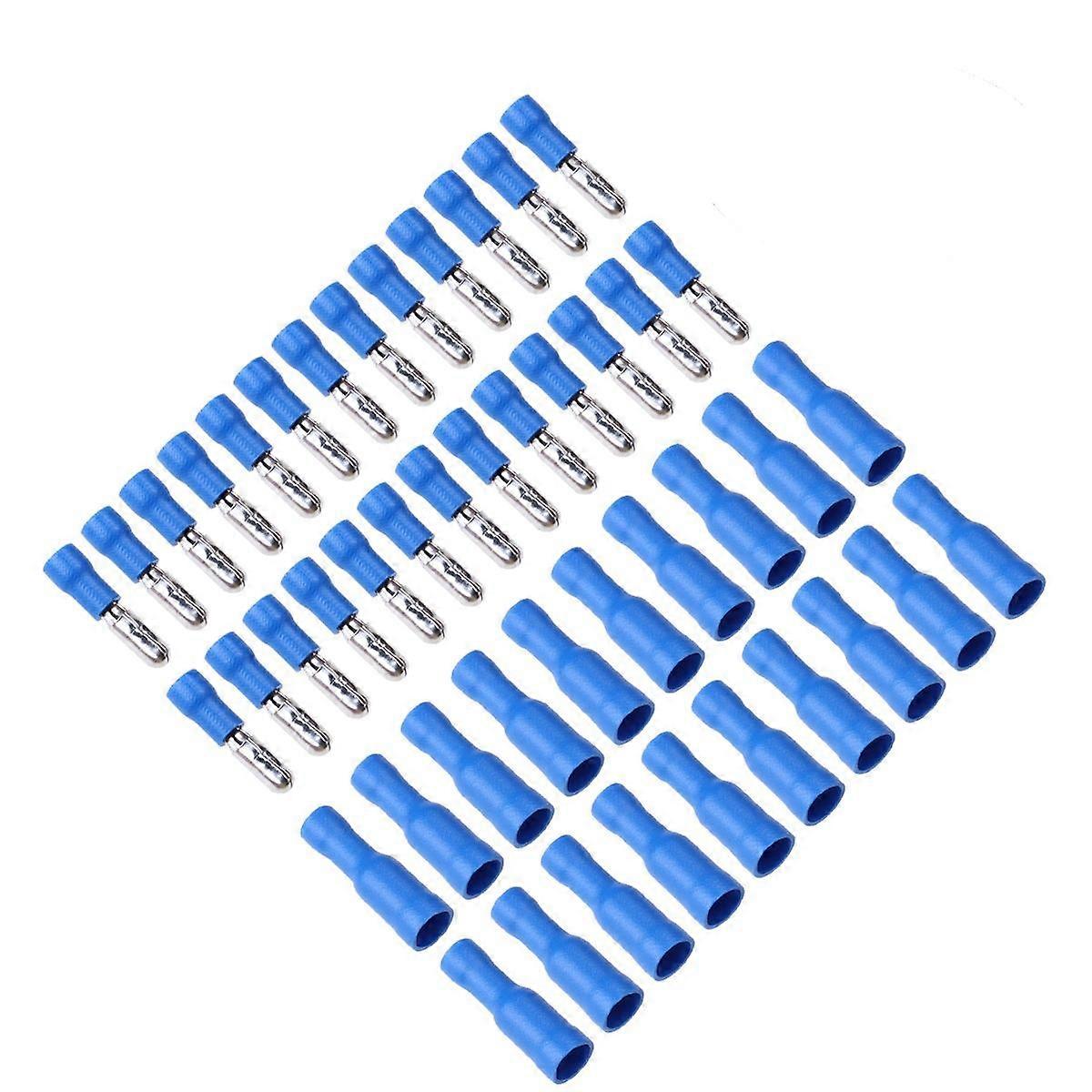 Connector Cold Pressed Bullet Terminals for Quick Splice 100Pcs Blue Set