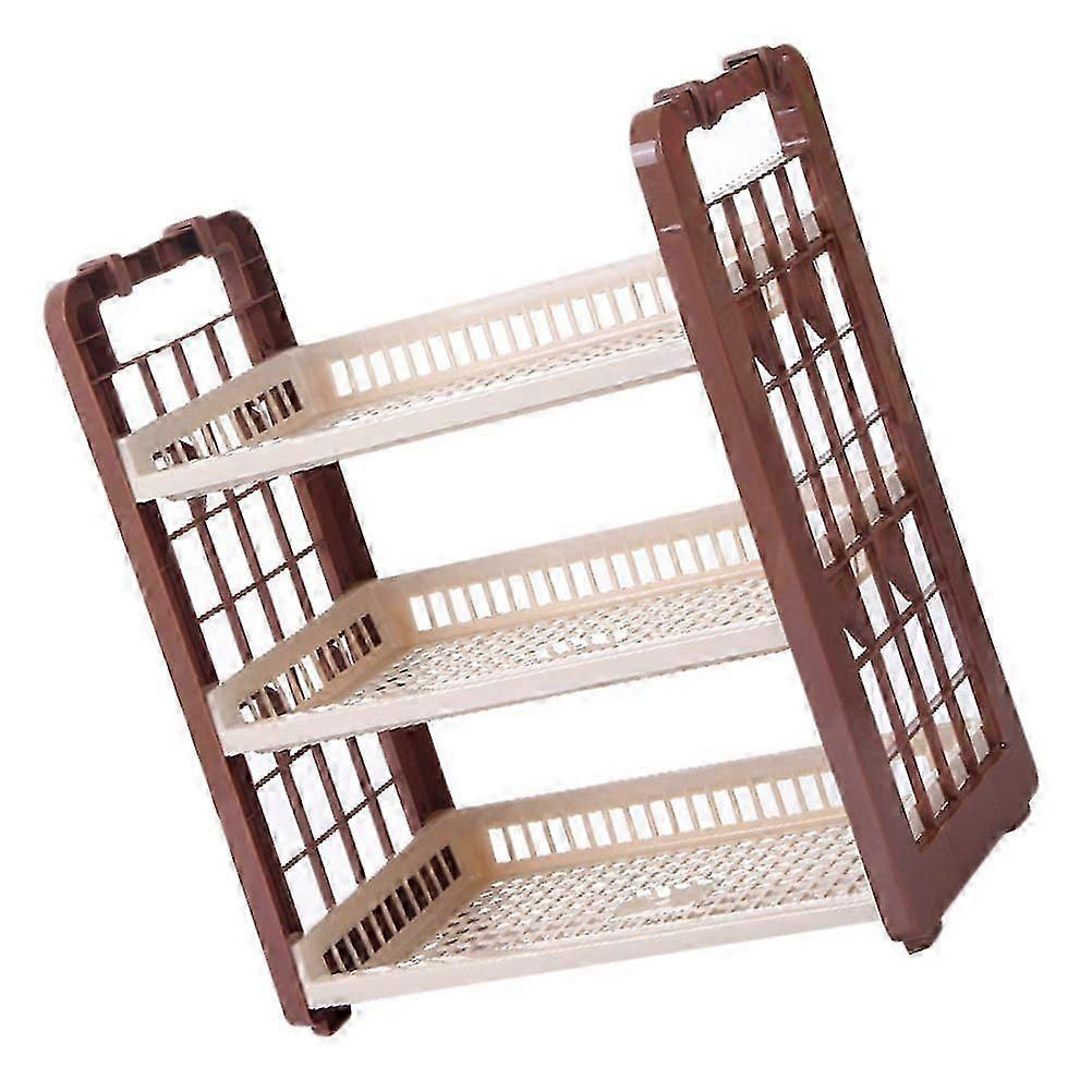 Three-Layer Bathroom Rack Plastic Storage Shelf for Storage 1Pcs