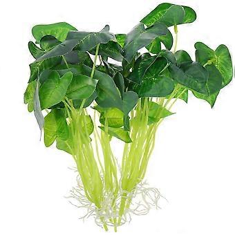Green Aquarium Artificial Plant Simulation Decoration for Fish Tank 5Pcs