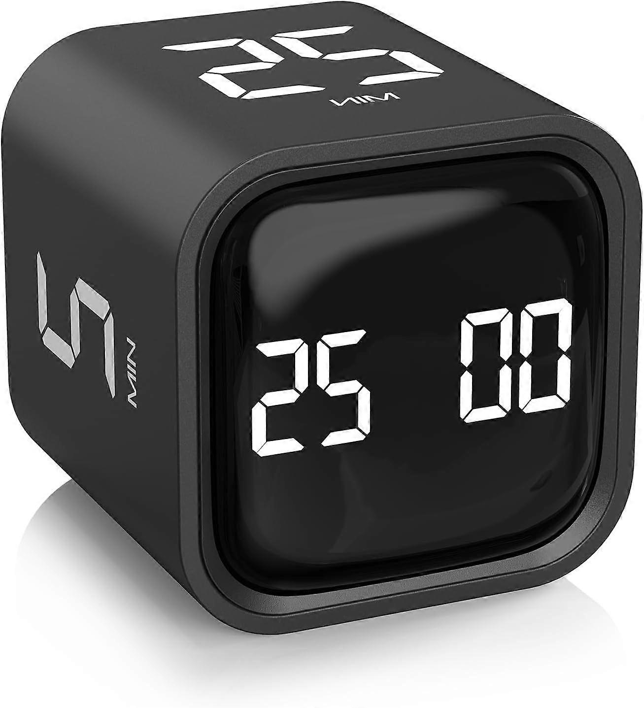 Pomodoro Timer Cube with Gravity Sensor, 5/25/10/50-Min Presets & Custom Modes